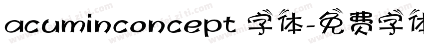 acuminconcept 字体字体转换